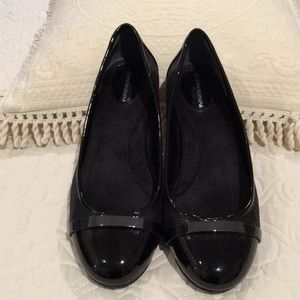 Black Patent Leather Wedges